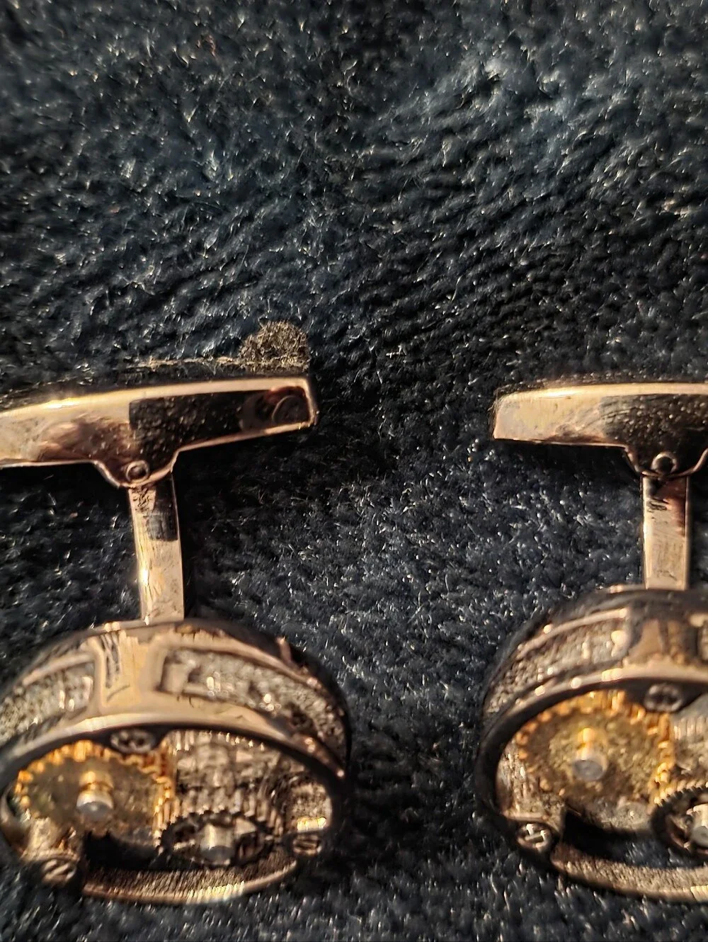 Murano Gunmetal Gear Cufflinks